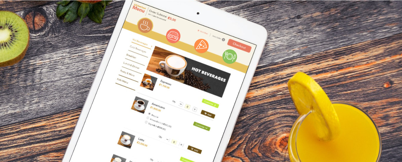 Interactive Food Court Menus Use Case